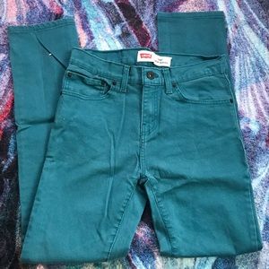 Levi’s teal/green skinny jeans 29/29